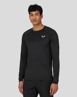 Castore Active Performance Long Sleeve T-Shirt Negros | LRIM-72396