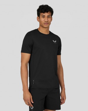 Castore Active Short Sleeve Performance T-Shirt Negros | TRUI-80549