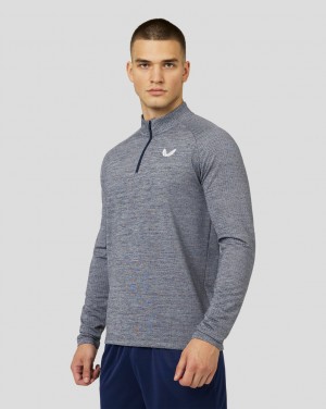 Castore Adapt Long Sleeve Standard Quarter Zip Top Azul Marino | PFDG-64728