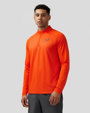 Castore Adapt Quarter Zip Top Naranjas Oscuro | LRJD-96207