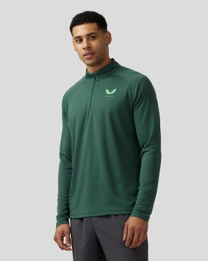 Castore Adapt Quarter Zip Top Verdes | DNXY-20175