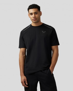 Castore Apex Aeromesh T-Shirt Negros | WMEL-86430
