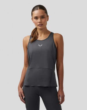Castore Apex Lightweight Panelled Tank Top Gunmetal | WILF-06395