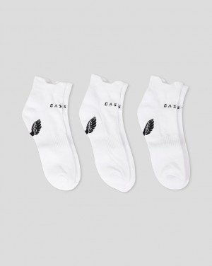 Castore Cushioned Ankle Socks 3 Pack Blancos | VBIR-83905