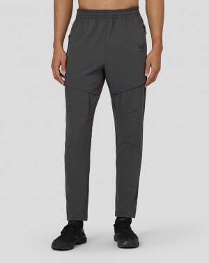 Castore Flex Woven Cargo Joggers Gunmetal | JYOI-87264