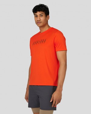 Castore Flow Short Sleeve Graphic T-Shirt Naranjas Oscuro | FZXD-36259