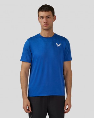 Castore Flow Short Sleeve Knit T-Shirt Azul Rey Azules | BZOY-50274