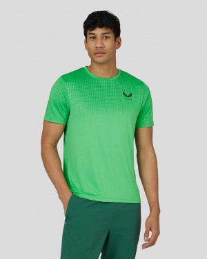 Castore Flow Short Sleeve Knit T-Shirt Lime | HVEM-12578