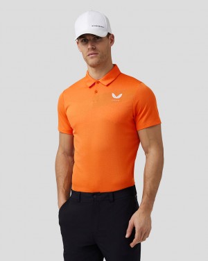 Castore Golf Engineered Knit Polo Naranjas Oscuro | VFTS-60813