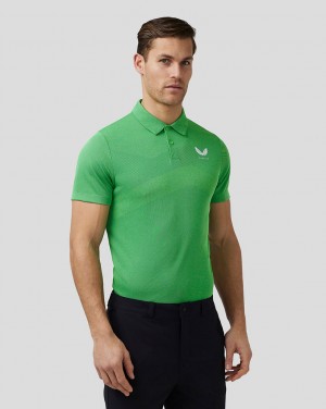 Castore Golf Engineered Knit Polo Verdes | XBDJ-93051