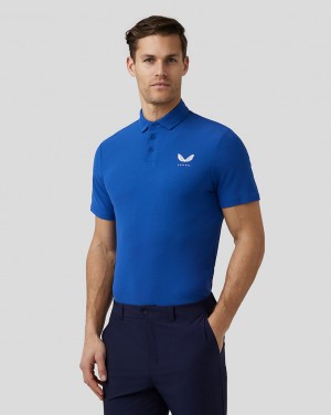 Castore Golf Essential Polo Azul Rey Azules | AETP-54123