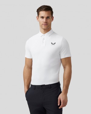 Castore Golf Essential Polo Blancos | KQRX-20986