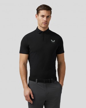 Castore Golf Essential Polo Negros | XMGP-62037