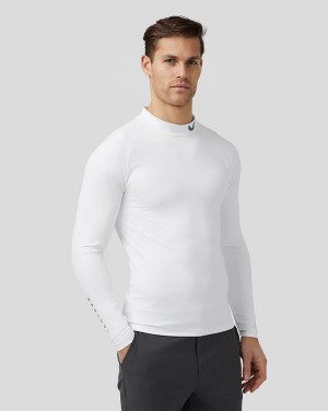 Castore Golf Long Sleeve Mock Neck Base Layer Blancos | XMBZ-63584