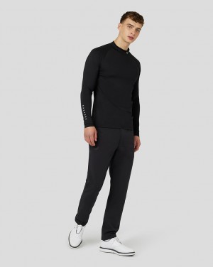 Castore Golf Long Sleeve Mock Neck Base Layer Negros | PQTV-95368