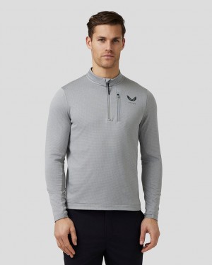 Castore Golf Pinnacle Tech Half Zip Top Steel | XQKC-62145