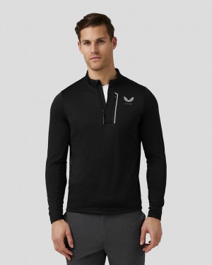 Castore Golf Pinnacle Tech Half Zip Top Negros | GNBH-28345