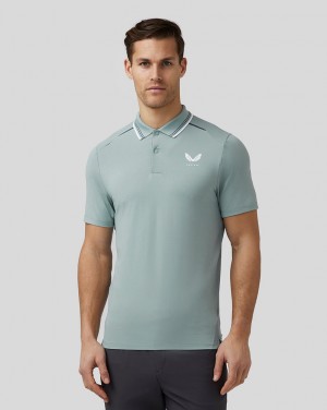 Castore Golf Tech Polo Azules | BJXO-69510