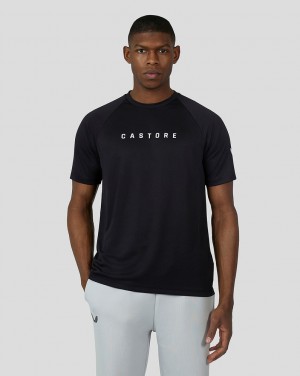 Castore Short Sleeve Raglan T-Shirt Negros | LOEZ-89416