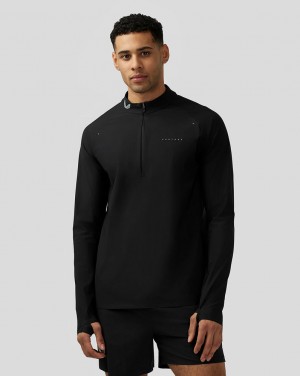 Castore Zone Ventilation Quarter Zip Negros | ALGE-18720