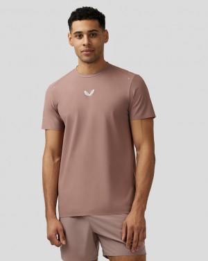 Castore Zone Ventilation Training T-Shirt Peach Clay | BHMN-43105